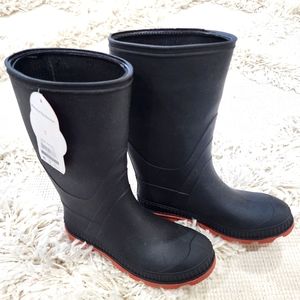 Black Rain Boots kids size 1